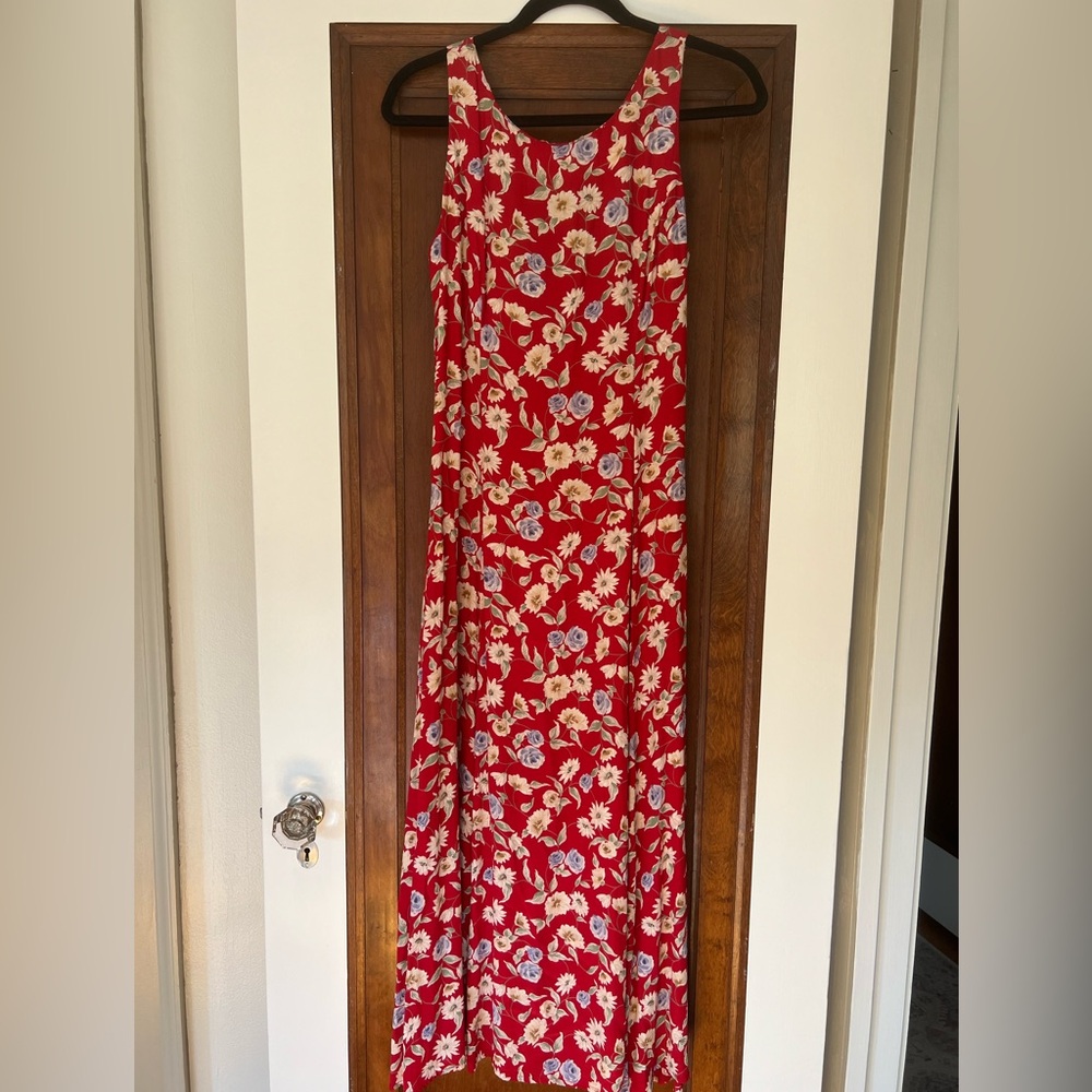 VINTAGE 90s Midi Floral Dress